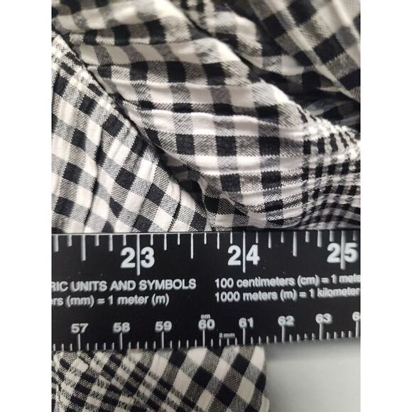 Calvin Klein Black & White Gingham V‑Neck Mini Dress - Picture 7 of 10